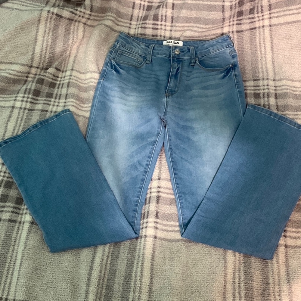 Boot cut light wash jeans